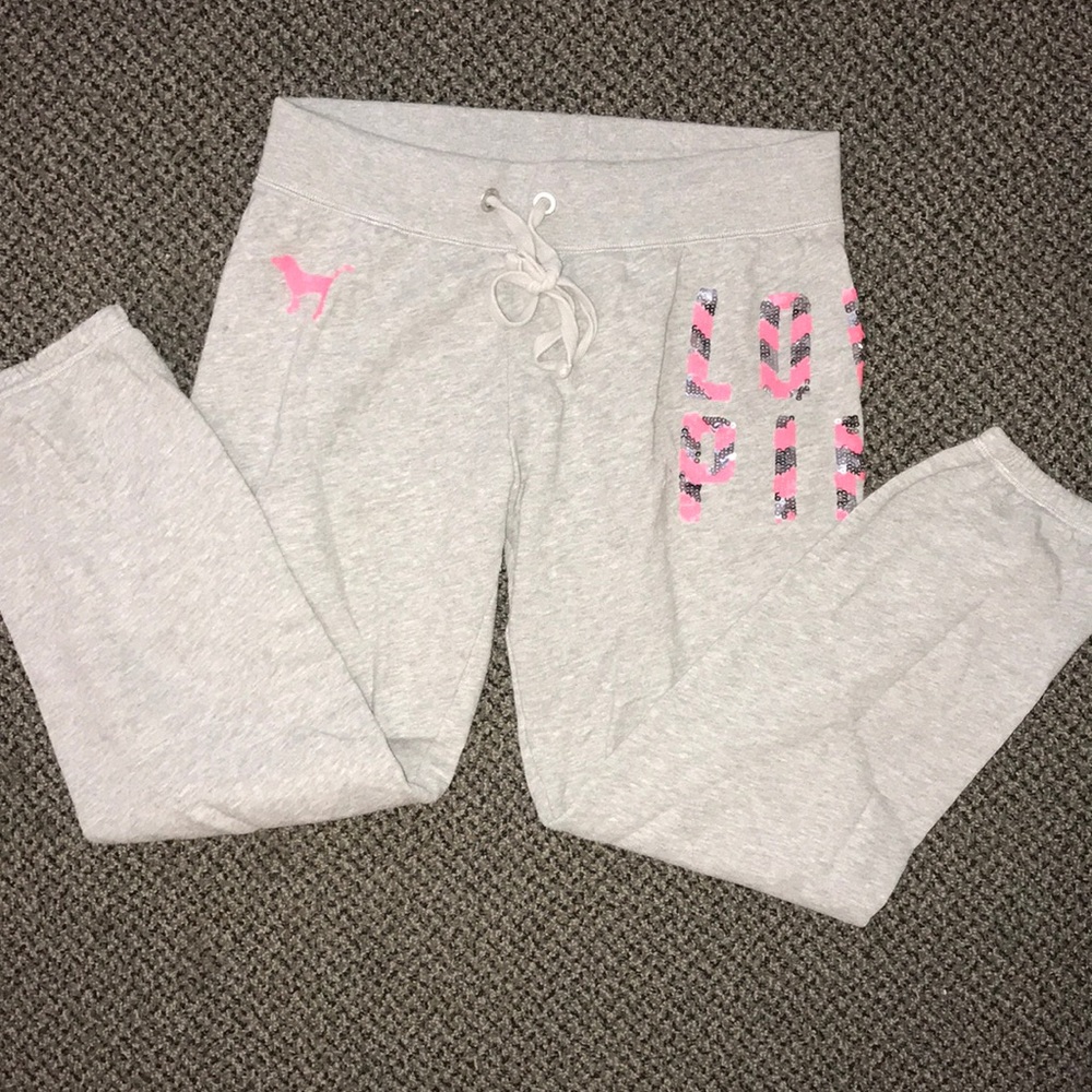 Women’s XSmall PINK Cropped Sweat Capris